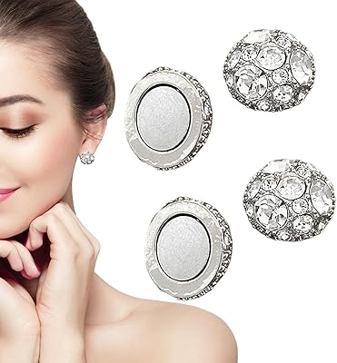 Magnetic earrings - Zircony earrings for men | separate earrings for boys and girls for sister and brother for costume.. DIAYTAR NIGERIA brings the marketplace to your home with budget-friendly prices and nationwide delivery.