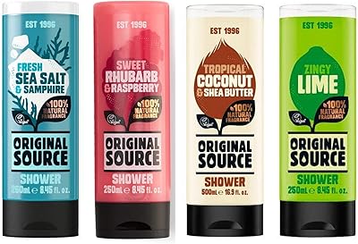 Original Source Shower Channel, 4 x 250 ml, fresh and fresh sea salt, gentle monk, raspberry, lemon, tropical coconut and shea butter.. Discover the perfect balance of selection and value with DIAYTAR NIGERIA's nationwide e-commerce platform.