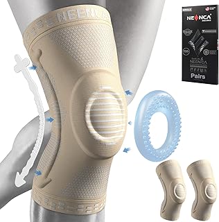 Neenca [Lot of 2] Kneelessness, knee compression support with ball gel and stabilizers with side spring, knee protection of medical quality for running, menisci tearing, arthritis, relief of joint pain, sport.. Experience the ultimate in shopping convenience with DIAYTAR NIGERIA's vast catalog and 5-8 day delivery.