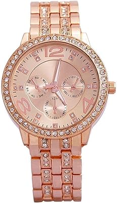 Talco relaxed analog watch for women and girls - Rose gold, pink gold.. DIAYTAR NIGERIA transforms dreams into deliveries with our affordable prices and reliable shipping.