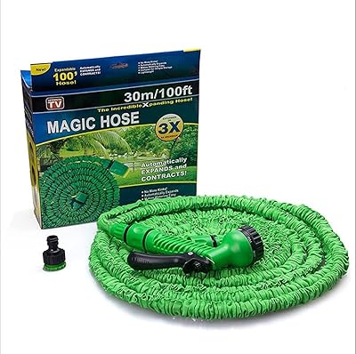 Extendable magic flexible water pipe of 100 feet/30 m with extensible hose and spray nozzle 7 waterproof functions for watering with 3 types of connectors of water pipes.. DIAYTAR NIGERIA bridges the gap between desire and affordability with nationwide delivery in under 8 days.