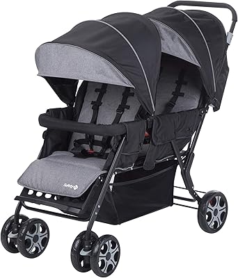 Double Timmy Safety First stroller for twins/twins, birth at 3.5 years old, black chic.. Experience shopping freedom with DIAYTAR NIGERIA's vast selection and dependable nationwide shipping.