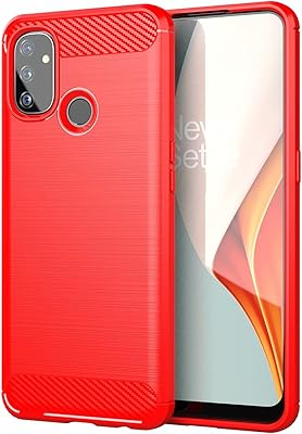 ONEPLUS NORTH N100 shell in brushed carbon fiber, ultra -fine texture motif, anti -drop in flexible rubber tpu - red.. DIAYTAR NIGERIA makes quality accessible with our affordable prices and dependable delivery service.