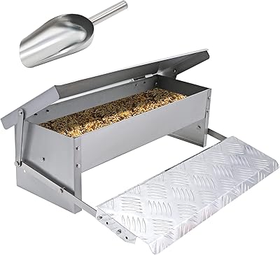 Automatic feeder for Modiopan chickens 11 pounds in galvanized steel resistant weather with spoonfuls for poultry, pheasants, roosters and ducks.. Your complete shopping solution, DIAYTAR NIGERIA offers extensive variety with budget-friendly delivery.