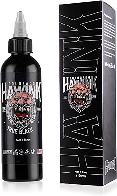 Hawkink black tattoo ink, 4 OZ (120 ml) Vegans, Standard American Ultra Black, TI203-120-002 tattoo supplies.. DIAYTAR NIGERIA connects you with what you need at prices you'll love, delivered within 8 days.