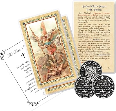 Prayed prayer map Saint Michel - Prayer tokens for the Police of Saint Michel, our father | Set of prayer cards and coins for police | Total 7 rooms.. DIAYTAR NIGERIA: Where affordability meets variety in Nigeria's most comprehensive online marketplace.