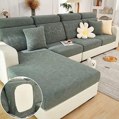 Sofa cushion covers, sofa cover, sofa cover, sectional sofa covers, separate cushion cover for sofa and long chair, 1-2-3 seats for protection (green, l 3-seater).. DIAYTAR NIGERIA: Where every search leads to affordable products delivered promptly across Nigeria.
