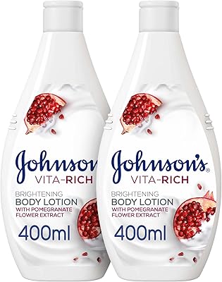Body milk Johnson's - Vita Rich, lightening with pomegranate flower, 400 ml, 1+1 free, 444.0 g.. DIAYTAR NIGERIA revolutionizes online retail with our extensive selection and dependable shipping service.