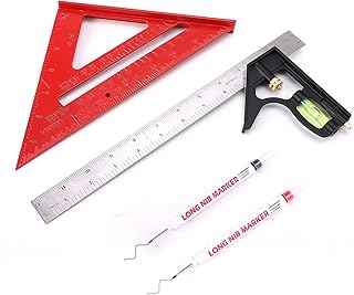 Square set of 12 -inch chevron, wood work squares, box with bubble bottle, wood work square, aluminum square, wood work square (red).. Thousands of items, all priced just right — shop DIAYTAR Nigeria today.