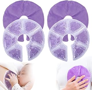 2 pieces of mammary ice cream for breastfeeding mothers, therapeutic gel pads by hot and cold for breastfeeding pains after breast surgery and mammitis (soft velvet back - purple).. DIAYTAR NIGERIA: Connecting Nigerians with affordable products through our expansive e-commerce platform.