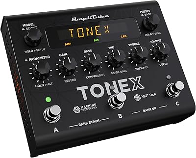 Multi-effect AI IK Multimedia Tonics Multi-Effects Automatic Learning Pedal: model the sound of any electric guitar amplifier, guitar pedal, distortion pedal, overdrive pedal or other guitar effects.. Experience shopping without stress at DIAYTAR NIGERIA's comprehensive and budget-friendly platform.