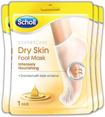 Mask socks for Scholl feet for dry skin, enriched with triple mixture oil, 6 pairs of feet masks.. DIAYTAR NIGERIA: Where smart shoppers find everything they need at prices they can afford.