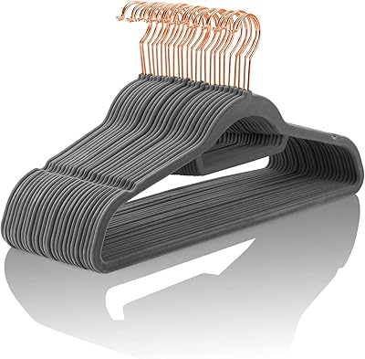 Luxury velvet hangers Mizji package of 50 gray hooks.. Get top brands at bottom prices, only on DIAYTAR Nigeria.