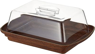 EVELINE cheese conservation container with transparent lid, brown walnut.. Discover endless possibilities with DIAYTAR NIGERIA's extensive product range and affordable shipping.