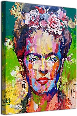 Frida Kahlo Printing on framed canvas ready to be hung for bathroom, living room, bedroom, kitchen, interior decoration 30.5 x 40.6 cm.. Shop with purpose at DIAYTAR NIGERIA, where your money goes further and delivery is always prompt.