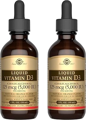 Vitamin D3 Liquid (cholecalciferol) 5000 IU - natural orange aroma (pack of 2).. DIAYTAR NIGERIA: Where every click leads to affordable purchases delivered promptly to your door.