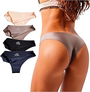 Women's thong panties - Lot of 4 sexy sports panties for women, low waist, breathable, t -shaped, comfortable, leopard print, soft thong.. With DIAYTAR Nigeria, shopping online is easy, affordable, and fast.