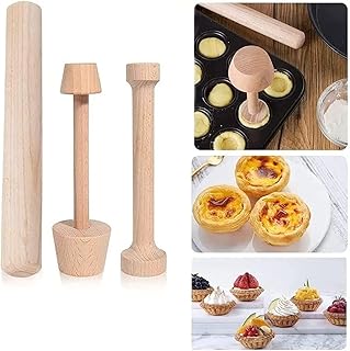 Homarket wood pie set, double -sided mold mold, diy pie and pastry press to make egg pies, cheesecakes, bread, desserts (3 pieces).. From fashion to electronics, DIAYTAR Nigeria brings it all to your doorstep — fast, easy, and affordable.