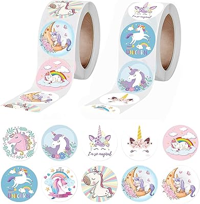 Luxurist 1000 Pieces Unicorn Sticker For Children, Cute-adhesive unicorn stickers Cute 1 inch for school gift bags decorations birthday decorations.. DIAYTAR NIGERIA: Making online shopping accessible with affordable prices and nationwide delivery service.