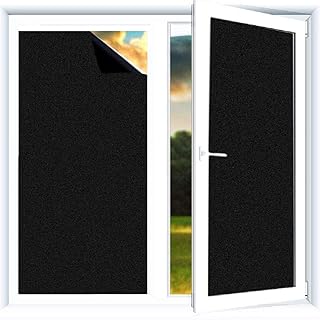 Removable blackout curtains, 100 % light, UV resistant, freezing without gel (45 x 100, black).. DIAYTAR NIGERIA: Making online retail accessible to all with affordable nationwide shipping.