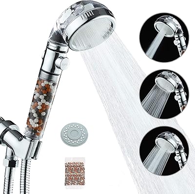 Teccom shower head, Eco Power high pressure water softener, filtered hand shower head with spa Ionic pearls for skin and dry hair - 3 mixed spray settings.. Your digital shopping companion, DIAYTAR NIGERIA offers unmatched value with nationwide shipping.