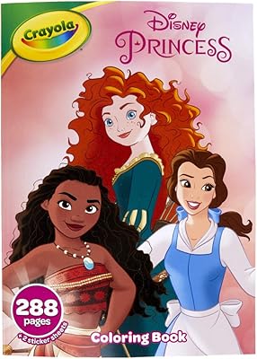 Crayola Princesses Coloring Book with stickers, children's gift, 288 pages, 3, 4, 5 and 6 years old.. DIAYTAR NIGERIA: Where shopping dreams come true with budget-friendly prices and nationwide shipping.