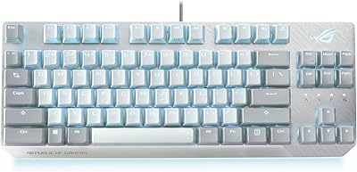 Wired mechanical game keyboard Asus RVB with RGB lighting, ROG Stix Scope NXTKL, Red linear keys, aluminum frame, Lighting ARA SYNC, Design without digital keyboard or rapid switching multimedia keys, ASUS 42144.. DIAYTAR NIGERIA revolutionizes e-commerce with our affordable prices and dependable delivery timeframes.
