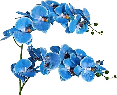 38 "Artificial orchid stems 2 pieces of blue orchid flowers from artificial orchid flowers for decoration of the Orchid Fleur House for Decoration of Wedding Festival of Kitchen Kitchen.. Shop with confidence at Nigeria's leading affordable e-commerce platform with reliable delivery services.