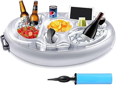 Inflatable floating beans with 8 holes, large capacity drink float for swimming pool, beach, jacuzzi, inflatable cooler, ice service bath, party supplies at the swimming pool.. DIAYTAR NIGERIA: Your affordable gateway to thousands of products shipped nationwide within the week.