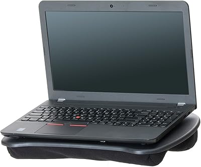 Mind Reader laptop portable desk with handle, integrated pillow for more comfort, black.. DIAYTAR NIGERIA transforms how Nigerians shop with our affordable prices and dependable shipping times.
