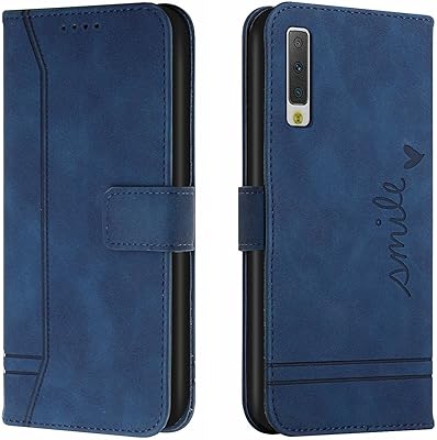 Shonda shell for Samsung Galaxy A7 (2018), PU leather flap case with maps for cards, antichoc shell for Samsung Galaxy A7 (2018) - Blue.. Your shopping journey simplified with DIAYTAR NIGERIA's vast selection and budget-friendly shipping.