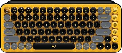 Logitech Popkeys wireless mechanical keyboard with customizable emoji keys, compact and sustainable design, bluetooth or USB connectivity, multi -appareil, compatible operating system - yellow.. Experience the future of online shopping with DIAYTAR NIGERIA's extensive product range and competitive pricing.