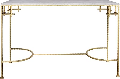 Modern and simple steel control panel handcrafted with white marble top, gold plated, 120l x 40l x 84 hours (cm).. Experience retail therapy without the financial stress at DIAYTAR NIGERIA's affordable e-commerce platform.
