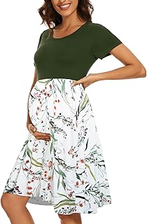 Wuxiu maternity dress with short sleeves for women, maternity clothes in patchwork with pockets.. Don’t wait weeks for international shipping. DIAYTAR Nigeria offers local delivery within 5 to 8 days, so you get your items when you actually need them.