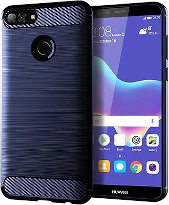 Huawei y9 (2018) shell in brushed carbon fiber, ultra fine textured pattern, flexible