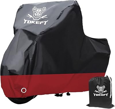 Black and red motorcycle cover with two waterproof caps, UV and dust resistant, 96 inch XL size for all scooters and motorcycles - Yamaha Honda Suzuki Kavasaki Ducati BMW.. Shop like never before with DIAYTAR NIGERIA's comprehensive marketplace and budget-friendly shipping.