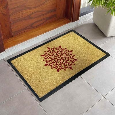The finest coconut dove in the world from Eco Slim, Design Rangoli Anti -slip, size 75 x 45 cm (red).. DIAYTAR NIGERIA: Where every shopping need is met with affordable prices and reliable 5-8 day delivery.