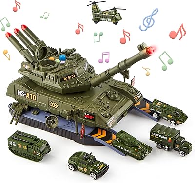Set of toys from Char Wnsull, Army tank toys with 6 military car and transport aircraft in alloy, military tank with light shot, sound and missiles, model of tanks for birthdays of 3 4 5 6 7 8 years old.. Shop without boundaries at DIAYTAR NIGERIA, offering affordable products with convenient delivery times.