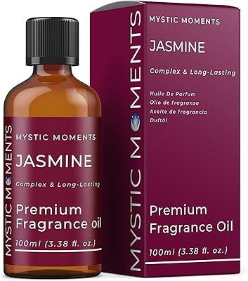 Mystic moments | Oil flavored with jasmine - 100 ml - Perfect for soaps, candles, bath bombs, oil burners, oil diffusers, skin care products and hair.. Shop with ease at DIAYTAR NIGERIA and enjoy our extensive product range delivered at affordable rates.