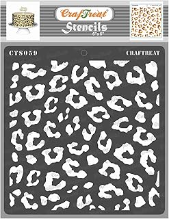 Craft treat stencil with leopard print for wooden paint fabric.. DIAYTAR NIGERIA: Your one-stop e-commerce destination with affordable prices and nationwide delivery in 5-8 days.