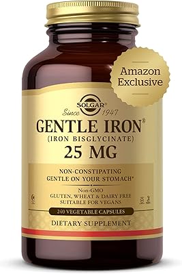 Solgar Gentle Iron, 240 Vegetable capsules - Ideal for sensitive stomachs - Non constipation - Supplement of red blood cells - GMO -free, Vegan, gluten -free, without dairy products, kosher - 240 portions.. Your favorite online marketplace — DIAYTAR Nigeria delivers quick and cheap.
