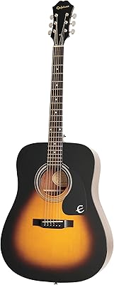 Acoustic guitar Epiphone Dreadnought DR-100 Classic finish Sunburst Cohops in mahogany.. Nigeria's favorite online shopping platform, DIAYTAR offers unbeatable prices and delivery within a week.