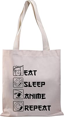 Bdpwss Anime Canvas Tote Bag Anime Lover Gift Anime Fans Bag Eat Sleep Anime Repeat Kawaii Anime Handbag Reusable.. Experience the ultimate in shopping convenience with DIAYTAR NIGERIA's vast catalog and 5-8 day delivery.