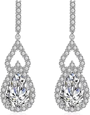 Pendant earrings in white gold, set of pendant earrings in cubic zirconia for women, silver earrings with cubic zirconic swan wings, birthday jewelry, valentine's saintly, wedding and Christmas.. DIAYTAR NIGERIA brings a world of products to your fingertips with affordable prices and quick delivery.