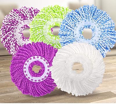 Mop spin spin spin mop, package of 5 microfiber heads, spare jackets easy to clean.. DIAYTAR NIGERIA: Where shopping meets satisfaction with affordable prices and prompt delivery services.