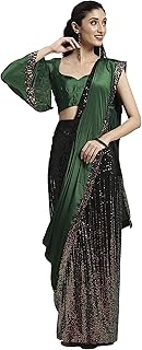 Sari in Womanista Crêpe fabric for women.. DIAYTAR NIGERIA makes online shopping accessible to all with budget-friendly prices and reliable delivery.