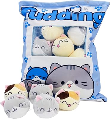 Decorative pillow in Ninalayo plush with cute cat pattern, removable plush toys, creative gifts for girls (blue).. DIAYTAR NIGERIA: The marketplace that brings affordable products to every Nigerian home in under 8 days.