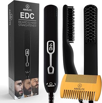 Aberlite beard straightener for men (2019) heating smoothing brush - Double tension electric (100 V -240 V) - House and Voyage.. DIAYTAR NIGERIA: Your partner in affordable online shopping with dependable delivery within 8 days.