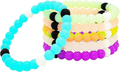FROG SACK 6 Bracelets of pearls for girls, set of silicone bracelets for children, cute pearl bracelets, birthday party gifts for girls and adolescent girls by Visco.. DIAYTAR NIGERIA: Where every click leads to affordable purchases delivered promptly to your door.