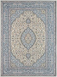 Simple rectangular American carpet comfortable in polyester, for bedroom, living room, plastic, non -slip, underwear, polyester, blue, 200x290cm.. Shop without compromise at DIAYTAR NIGERIA, where quality, affordability, and quick delivery coexist.